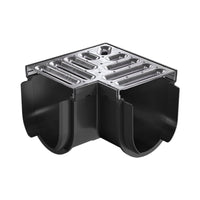 Reln Storm Drain Corner 90° with Grate Galvanised Steel