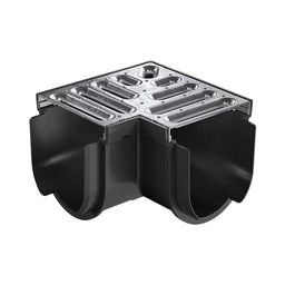 Reln Storm Drain Corner 90° with Grate Galvanised Steel