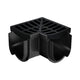 Reln Storm Drain Corner 90° with Grate Plastic Black