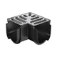 Reln Storm Drain Corner 90° with Grate Stainless Steel