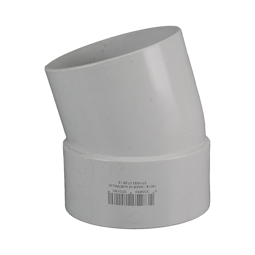 DWV Plain Bend MF 15° 100mm - Perth Storm Water - Retic Fittings ...