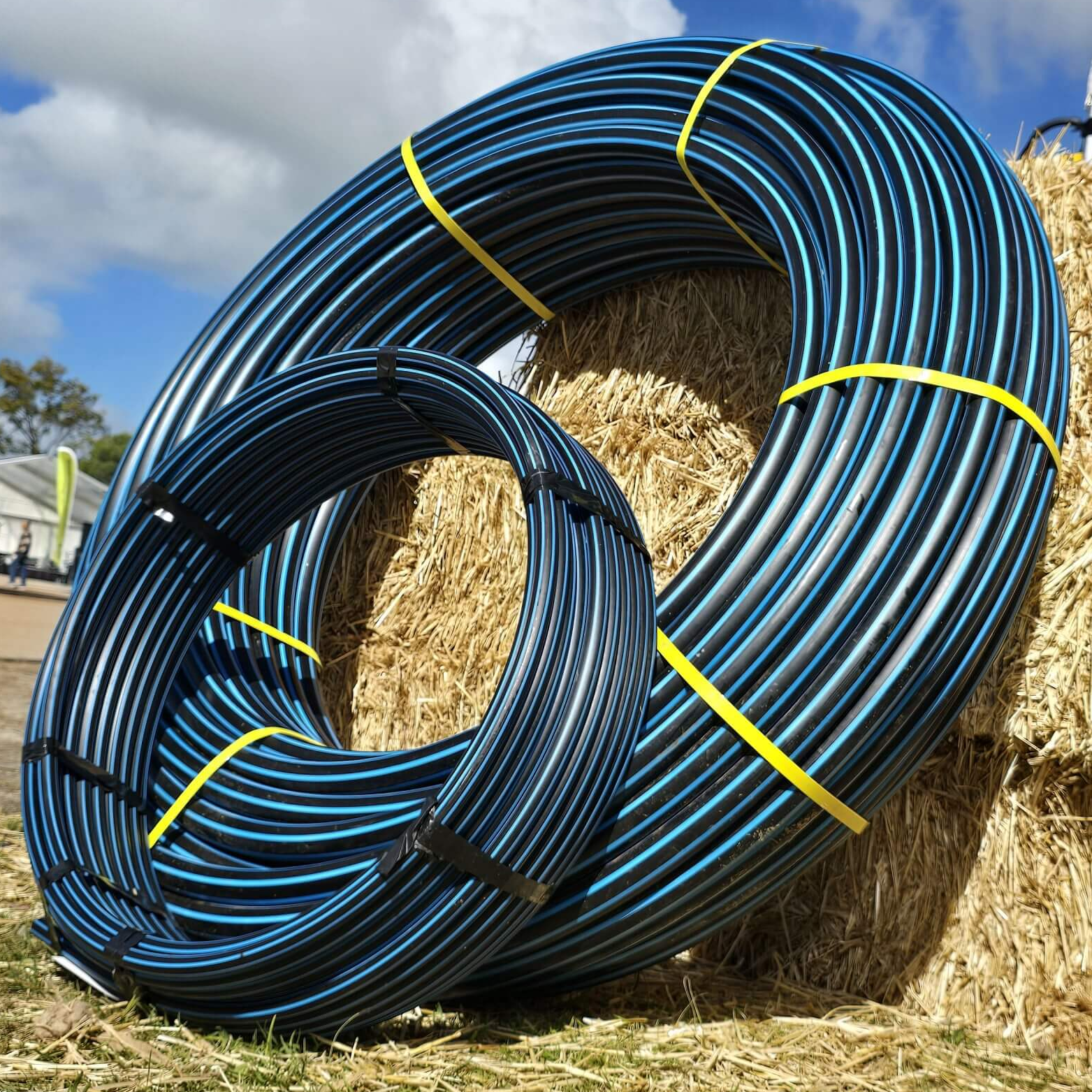 Pipe Poly Metric (Blue Line) 90mm PN 10 SDR17 PE100, 100 m