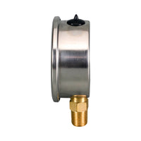 Pressure Gauge 65mm x 1/4"BSP Glycerine Filled 1600kpA (0-232PSI)