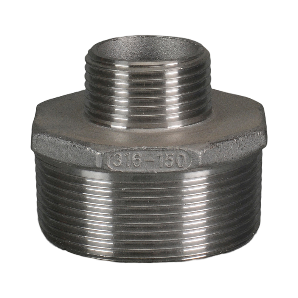 Stainless Steel 316 Hex Nipple Reducing 80mm x 50mm (3" x 2") BSP