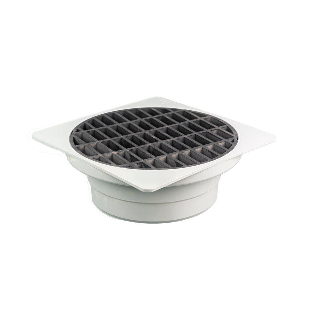 Stormwater Finishing Collar and Grate Square 150mm x 150mm to 90mm Pipe