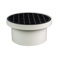 Stormwater (DWV) Finishing Collar and Grate Round 150mm to 100mm Pipe