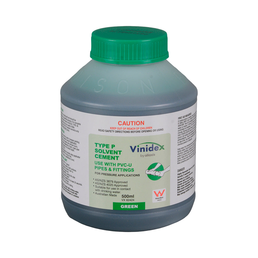 Solvent Cement PVC-U Type P Green 500 ml