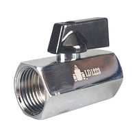 Valves Brass Ball 3/8 BSP Female Mini Chrome Plated