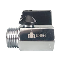 Chrome Plated, Brass Ball Valve 1/2" BSP Male x BSP Female